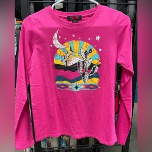 Rock&Roll girls pink long sleeve tee